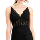 Morgan & Co. Women's Corset Lace Sleeveless Gown Black Size 5