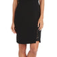 Nightway Women's Lace Inset Sheath Dress Black Size 4