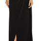 Nightway Women's Jacquard Faux Wrap Gown Black Size 4