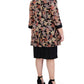 R & M Richards Women's 2 Pc Printed Jacket & Necklace Dress Black Size 16W