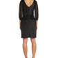 Nightway Women's Glitter Knit Capelet Dress Black Size 8