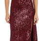 Nightway Women's Sequin Gown Red Size 4
