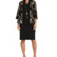 R & M Richards Men's 2 Pc Printed Jacket & Necklace Dress Black Size 12P