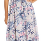 R & M Richards Women's Flutter Sleeve Faux Wrap Dress Brown Size 14Petite