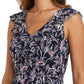 R & M Richards Women's Sleeveless Printed Dress Blue Size 10Petite