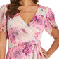 Nightway Women's High Low Ruffled Dress Pink Size 4