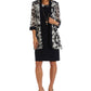 R & M Richards Women's Printed Sheath Dress Jacket Set Blue Size 6