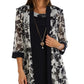 R & M Richards Women's Printed Sheath Dress Jacket Set Blue Size 6