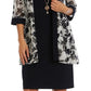 R & M Richards Women's Printed Sheath Dress Jacket Set Blue Size 6