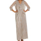 R & M Richards Women's 2 Pc Metallic Jacket & Dress Brown Size 14 Petite