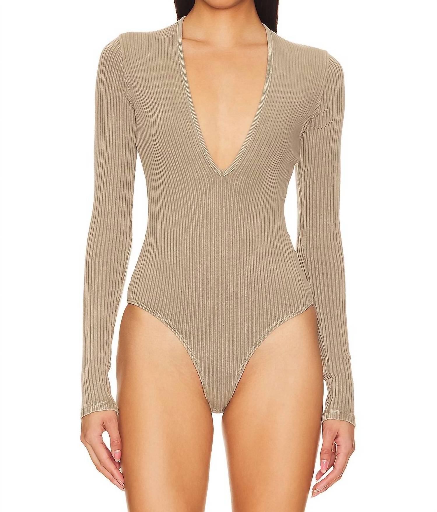agolde-zena-ribbed-bodysuit