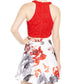 City Studios Junior's 2 Pc Lace & Floral Print Dress Red Size 1