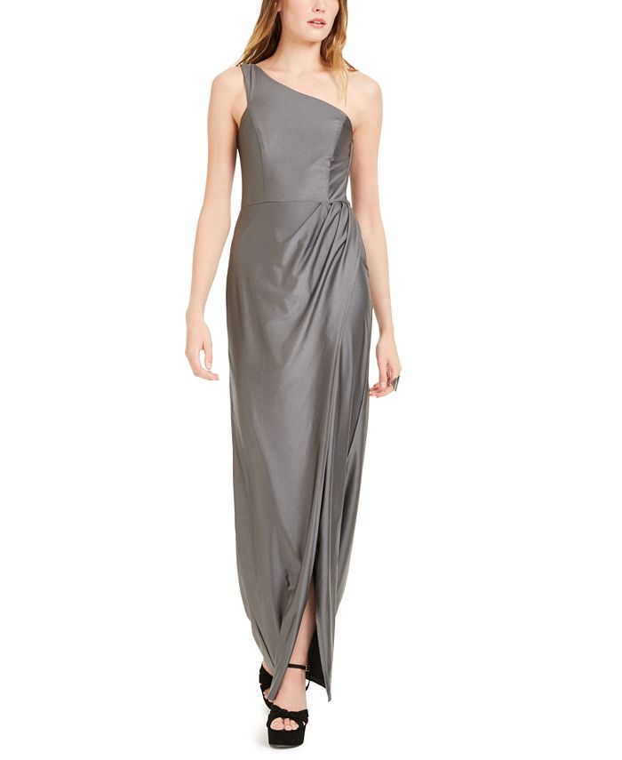 City Studio Women's Sleeveless Maxi Sheath Evening Dress Gray Size 7