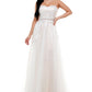 Say Yes To The Prom Junior's Embellished Embroider White Size 7