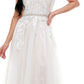 Say Yes To The Prom Junior's Embellished Embroider White Size 7