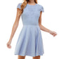 City Studios Junior's Lace Top Dress Blue Size 11