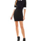 Kingston Grey Junior's Contrast Trim Bodycon Dress Black Size M