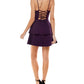 City Studios Women's Stretch Zippered Darted Laced Back Glitter Sheer Spaghetti Strap V Neck Short Party Fit Flare Dress Purple Size 15