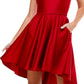 City Studios Junior's One Shoulder Fit & Flare Dress Red Size 5