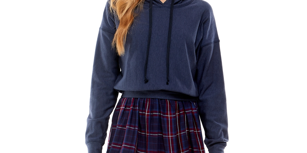 Kingston Junior's Layered Look Sweater Dress Blue Size XS