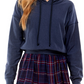 Kingston Grey Junior's Layered Look Sweater Dress Blue Size Large