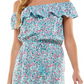 Kingston Grey Junior's Off The Shoulder High Low Dress Blue Size Medium