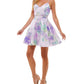 City Studios Junior's Printed Fit & Flare Dress Purple Size 7