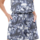 Bebop Junior's Tie Dyed Knit Sleeveless Romper Gray Size X-Small
