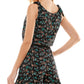 Bebop Junior's Printed Tie Shoulder Romper Black Size Medium