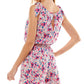 Bebop Junior's Ruffled Floral Print Romper Pink Size Small