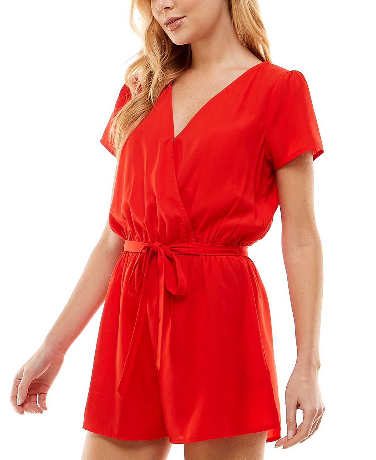 Bebop Junior's Cap Sleeve Romper Red Size Small