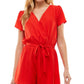 Bebop Junior's Cap Sleeve Romper Red Size Large