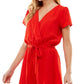 Bebop Junior's Cap Sleeve Romper Red Size Large