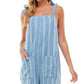 Bebop Junior's Shoulder Tie Shortalls Dress Blue Size Large