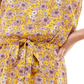 Bebop Junior's Floral Ruffled Leg Romper Yellow Size XX-Large
