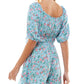 Bebop Junior's Floral Elbow Sleeve Romper Blue Size X-Large