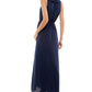 Kingston Grey Junior's Ruffled Drawstring Waist Dress Blue Size XX-Large