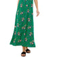 Kingston Junior's Floral Print Maxi Dress Green Size X-Small