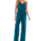 Kingston Grey Junior's Ruffled Jumpsuit Green Size Large