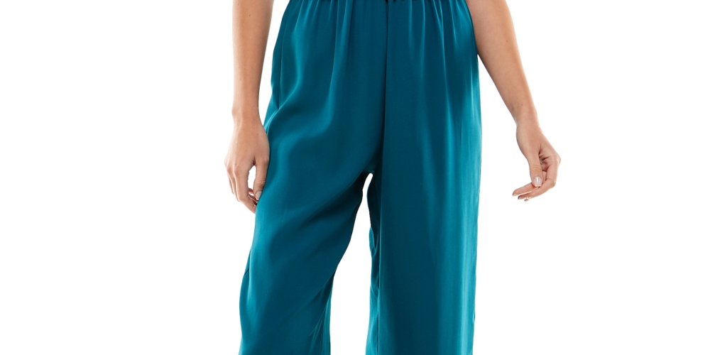 Kingston Grey Junior's Ruffled Jumpsuit Green Size Large