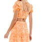 City Studios Women's Daytime Mini Sundress Orange Size Large