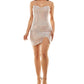 City Studios Junior's Cowlneck Glitter Knit Dress Pink Size Large