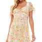 City Studios Junior's Shirred Sleeve Dress Pink Size 0