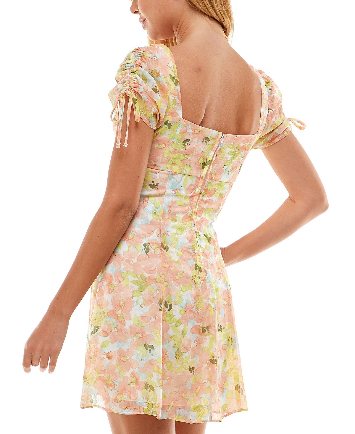 City Studios Junior's Shirred Sleeve Dress Pink Size 0