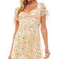 City Studios Junior's Shirred Sleeve Dress Pink Size 0