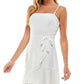 City Studios Junior's Tiered Faux Wrap Dress White Size 11