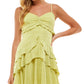 City Studios Junior's Ruffled Dress Green Size 3