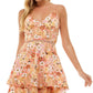 City Studios Junior's Tiered Fit & Flare Dress Orange Size 7