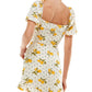 City Studios Junior's Cutout Tie Front Dress Yellow Size 1
