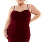 City Studios Women's Side Cinched Dress Purple Size 18W